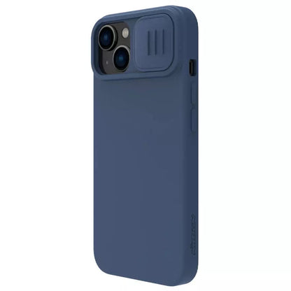 MagSafe pouzdro pro Apple iPhone 15 Plus, Nillkin, CamShield Silky, modré