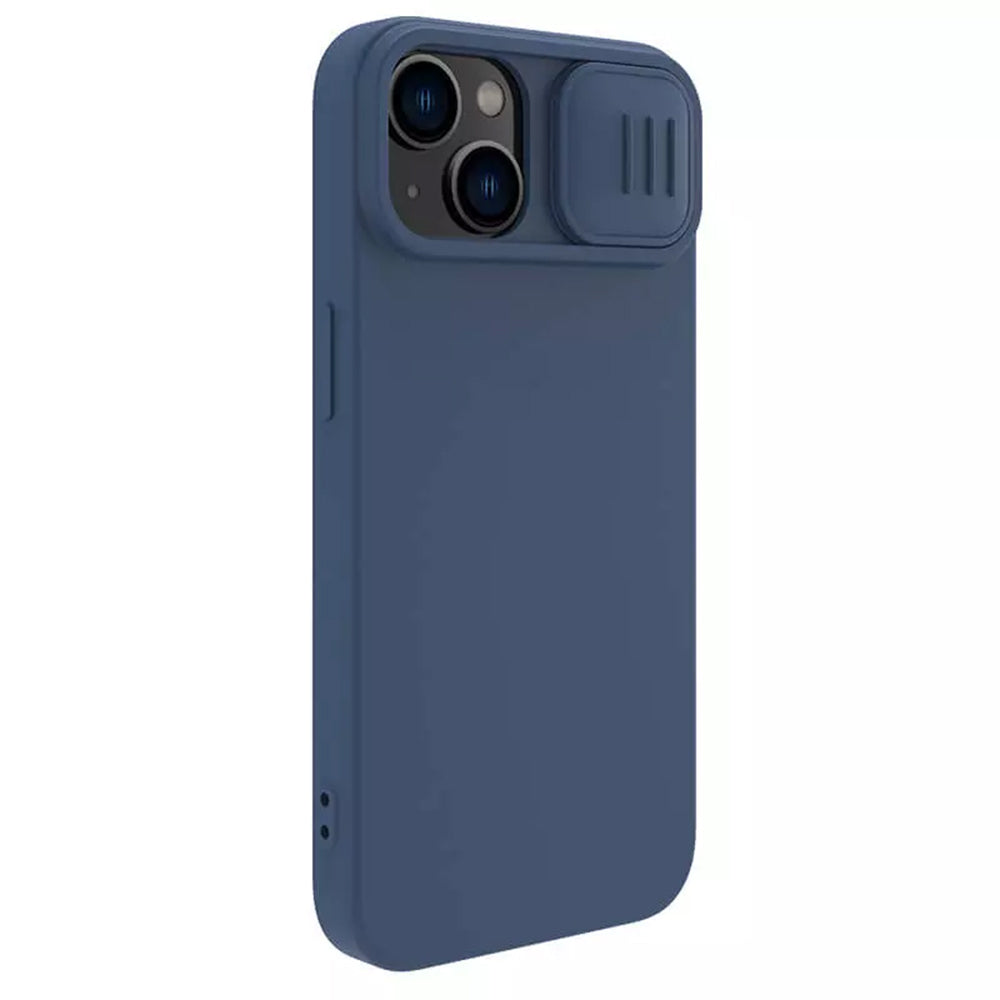 MagSafe pouzdro pro Apple iPhone 15 Plus, Nillkin, CamShield Silky, modré