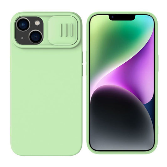 MagSafe pouzdro pro Apple iPhone 15 Plus, Nillkin, CamShield Silky, Světle zelené