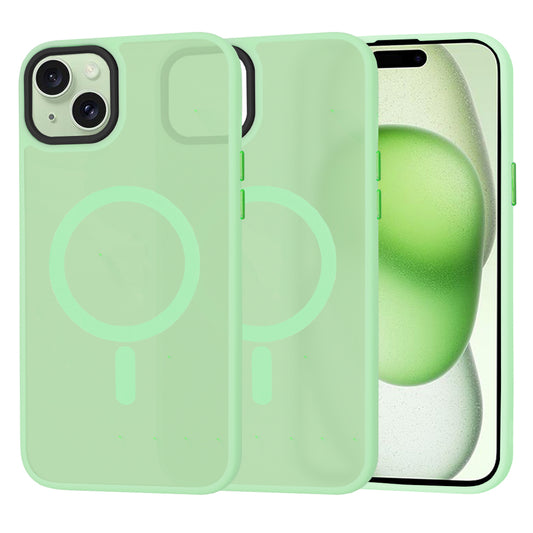 MagSafe pouzdro pro Apple iPhone 15 Plus, Techsuit, HaloFrost, Světle zelená