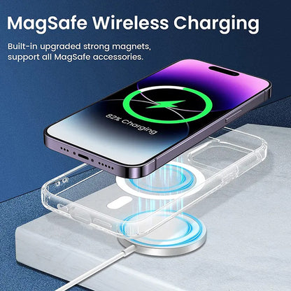 MagSafe pouzdro pro Apple iPhone 15 Plus, Techsuit, Pro, průhledné