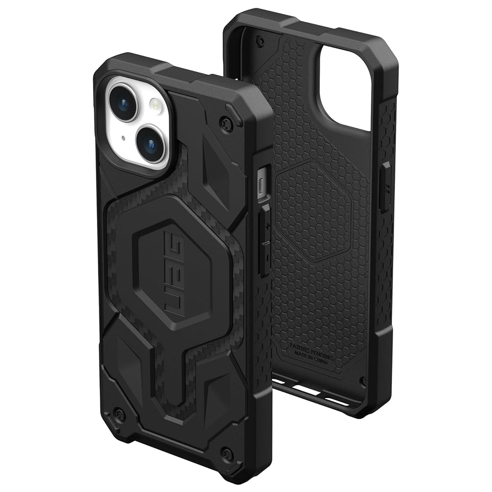 MagSafe pouzdro pro Apple iPhone 15 Plus, Urban Armor Gear, Monarch Pro Carbon, černé