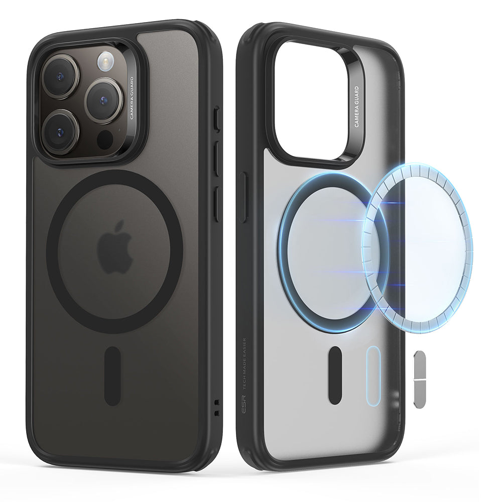 Pouzdro MagSafe pro Apple iPhone 15 Pro, ESR, Classic Hybrid, Saténově černé
