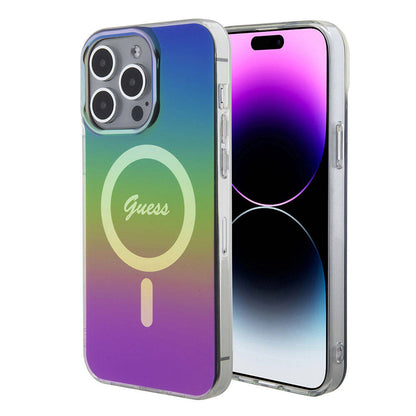 Pouzdro MagSafe pro Apple iPhone 15 Pro, Guess, IML Iridescent, Multicolor