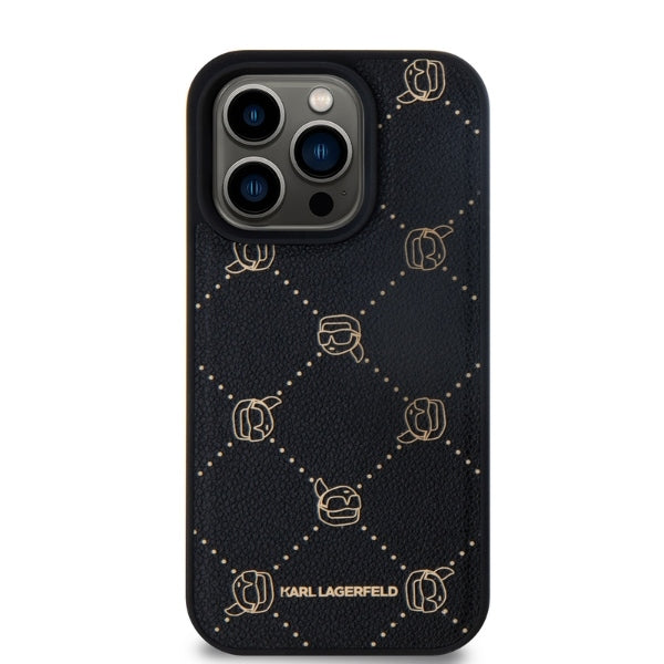MagSafe Case for Apple iPhone 15 Pro, Karl Lagerfeld, Karl's Head, Black