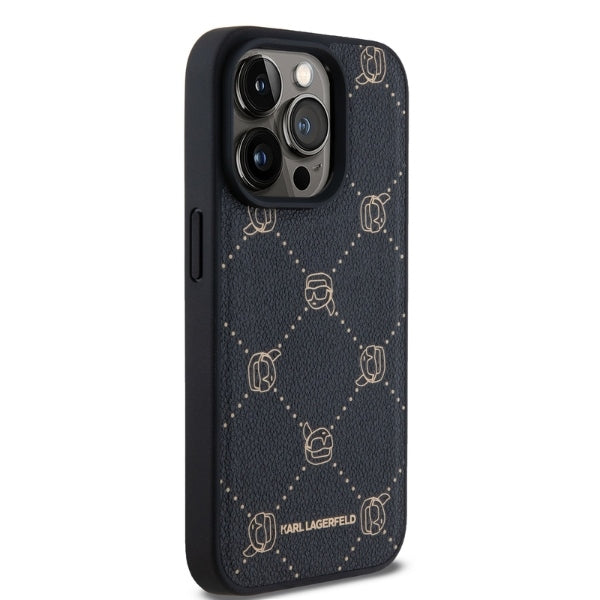 MagSafe Case for Apple iPhone 15 Pro, Karl Lagerfeld, Karl's Head, Black
