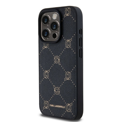 MagSafe Case for Apple iPhone 15 Pro, Karl Lagerfeld, Karl's Head, Black