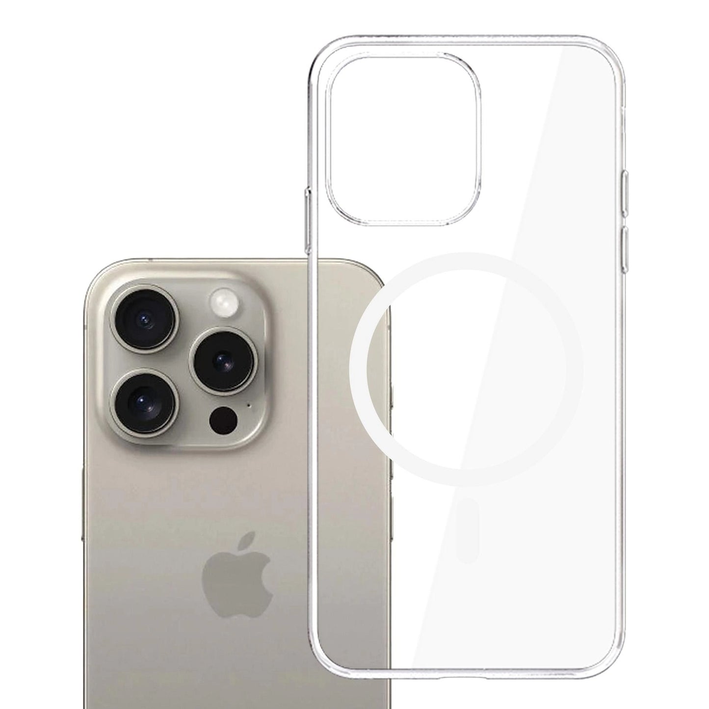 MagSafe pouzdro pro Apple iPhone 15 Pro Max, 3MK, Clear MagCase, průhledné