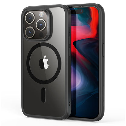 MagSafe pouzdro pro Apple iPhone 15 Pro Max, ESR, Classic Hybrid, Transparentní námořnická modř