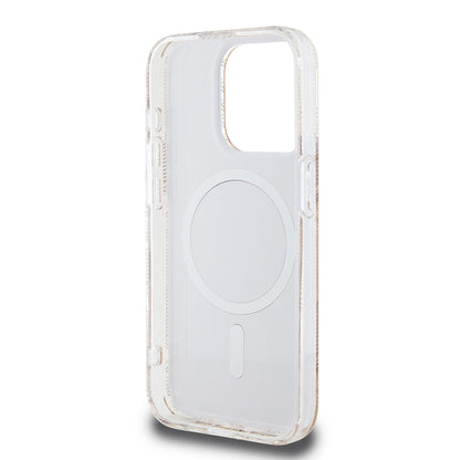 Pouzdro MagSafe pro Apple iPhone 15 Pro Max, Guess, IML Gcube, hnědá