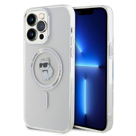 Pouzdro MagSafe pro Apple iPhone 15 Pro Max, Karl Lagerfeld, IML Choupette, Průhledné