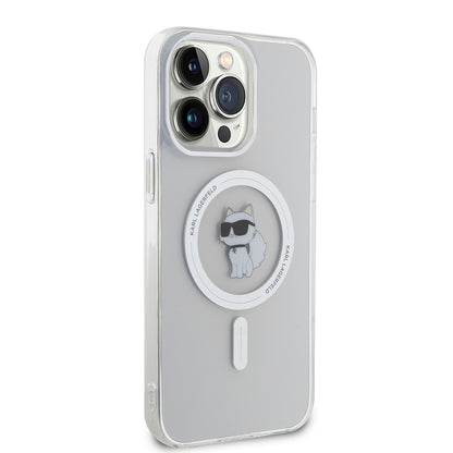 Pouzdro MagSafe pro Apple iPhone 15 Pro Max, Karl Lagerfeld, IML Choupette, Průhledné