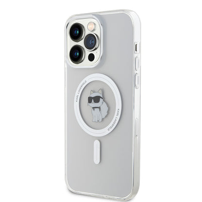 Pouzdro MagSafe pro Apple iPhone 15 Pro Max, Karl Lagerfeld, IML Choupette, Průhledné
