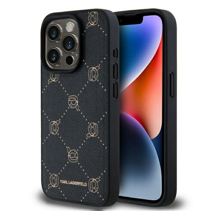 Pouzdro MagSafe pro Apple iPhone 15 Pro Max, Karl Lagerfeld, Karl's Head, Černá
