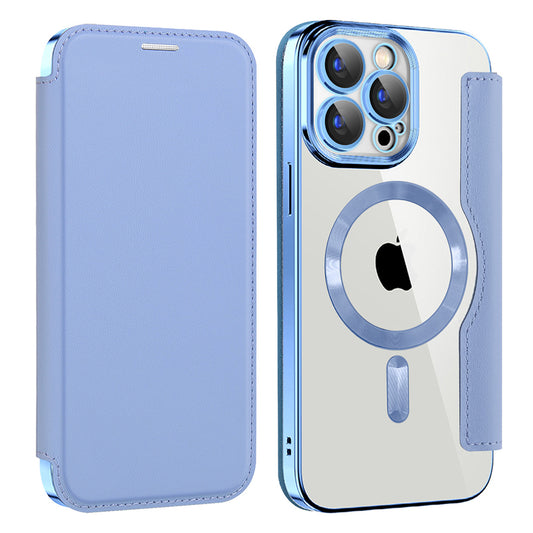 MagSafe pouzdro pro Apple iPhone 15 Pro Max, Techsuit, SmartMag Book, modré