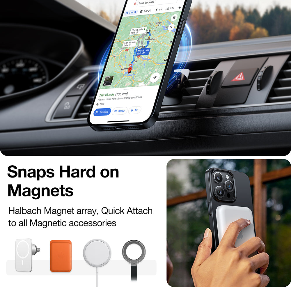 MagSafe pouzdro pro Apple iPhone 15 Pro Max, Torras, OriginFit, černé