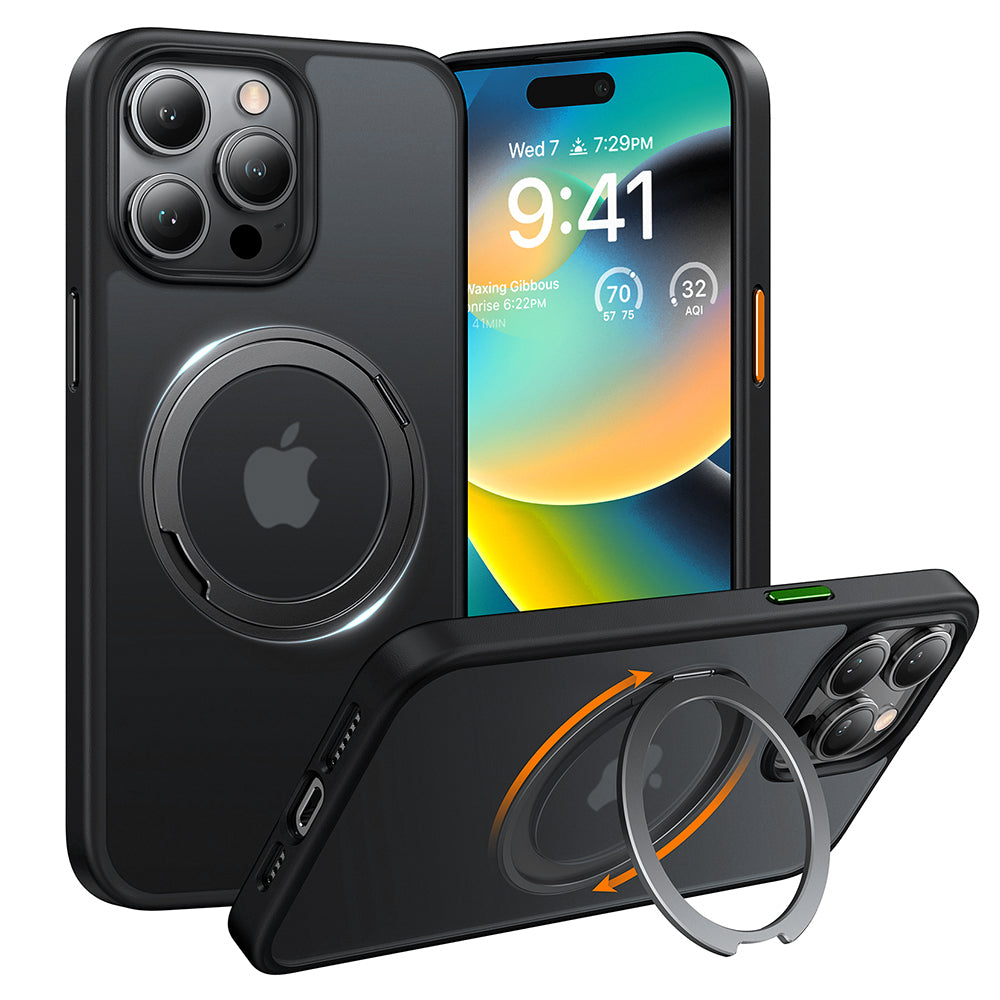 Pouzdro MagSafe pro Apple iPhone 15 Pro Max, Torras, Ostand Pro, Černá