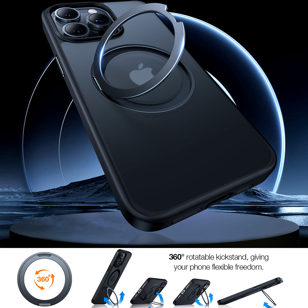 Pouzdro MagSafe pro Apple iPhone 15 Pro Max, Torras, Ostand Pro, Černá