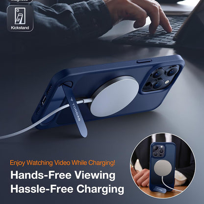 Pouzdro MagSafe pro Apple iPhone 15 Pro Max, Torras, Pstand, Námořnická modř