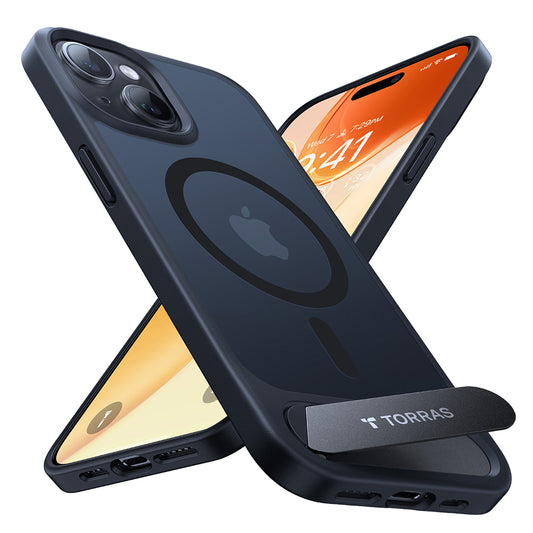 Pouzdro MagSafe pro Apple iPhone 15 Pro Max, Torras, Pstand, Černá