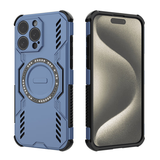 MagSafe pouzdro pro Apple iPhone 15 Pro, Techsuit, ArmorMag, modré