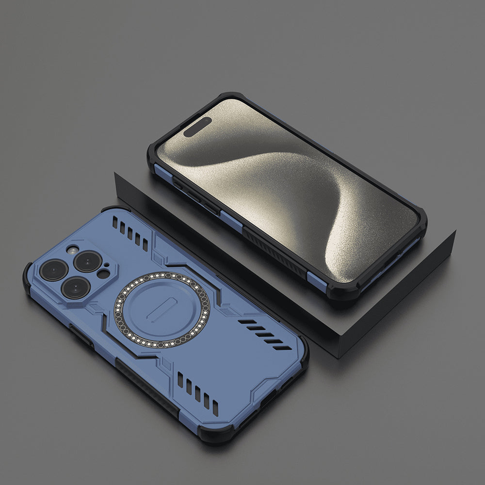 MagSafe pouzdro pro Apple iPhone 15 Pro, Techsuit, ArmorMag, modré