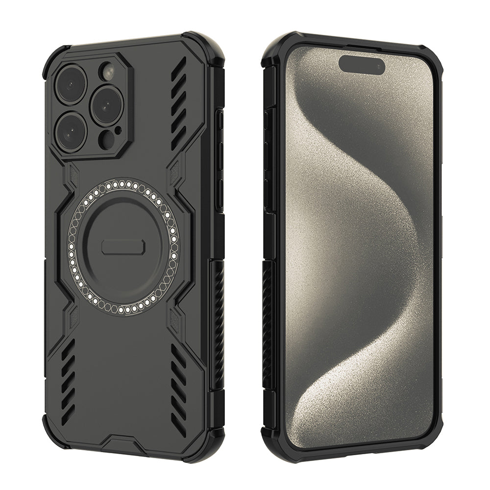 MagSafe pouzdro pro Apple iPhone 15 Pro, Techsuit, ArmorMag, černé