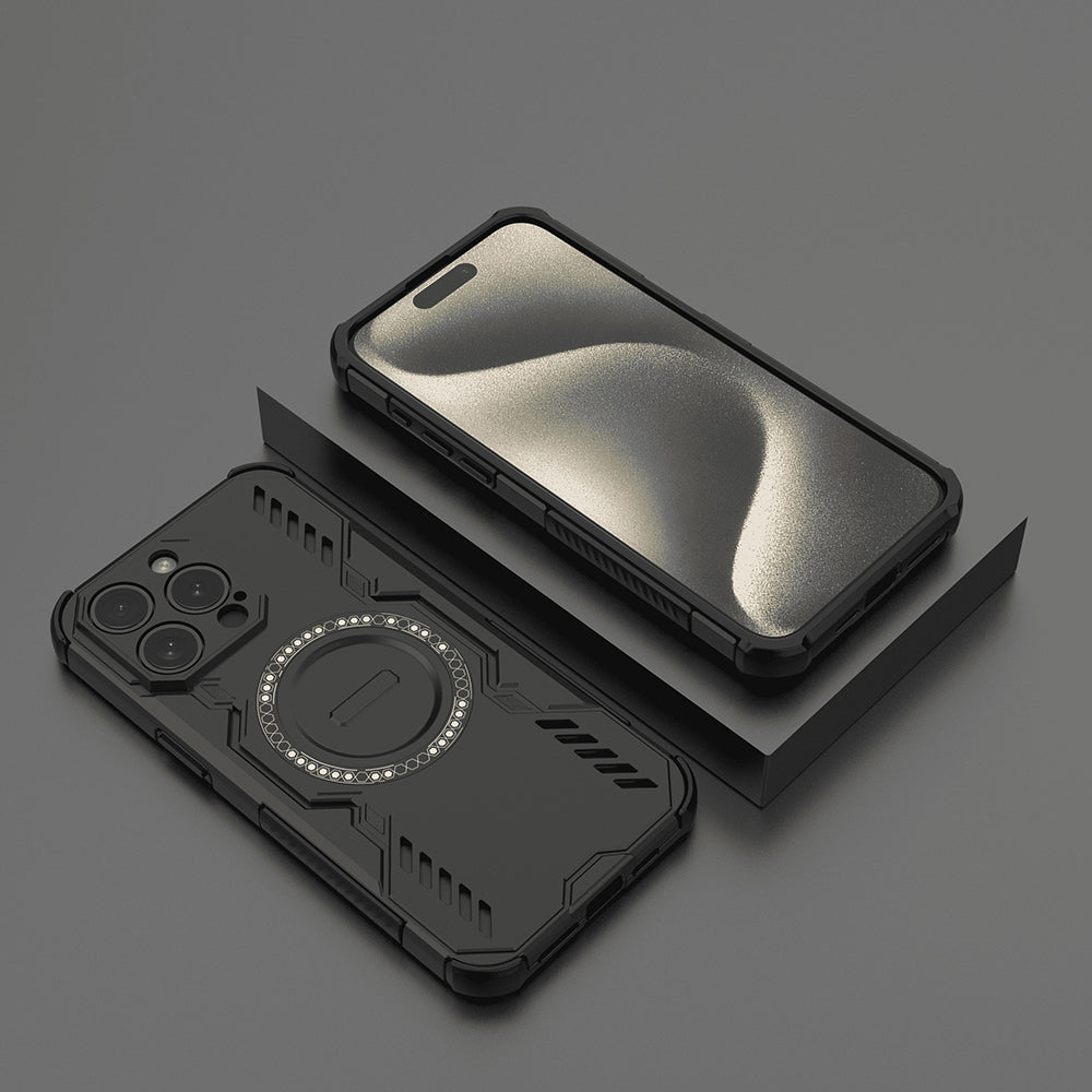 MagSafe pouzdro pro Apple iPhone 15 Pro, Techsuit, ArmorMag, černé
