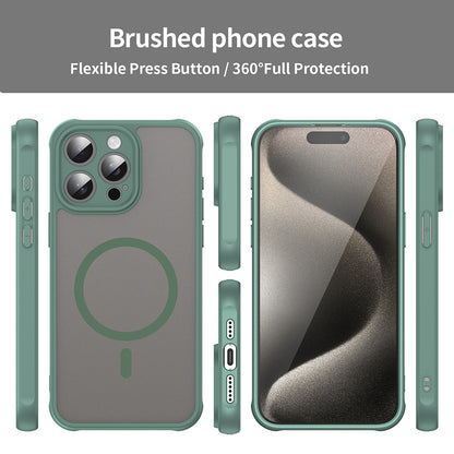 MagSafe pouzdro pro Apple iPhone 15 Pro, Techsuit, HaloFrost II, Zelené