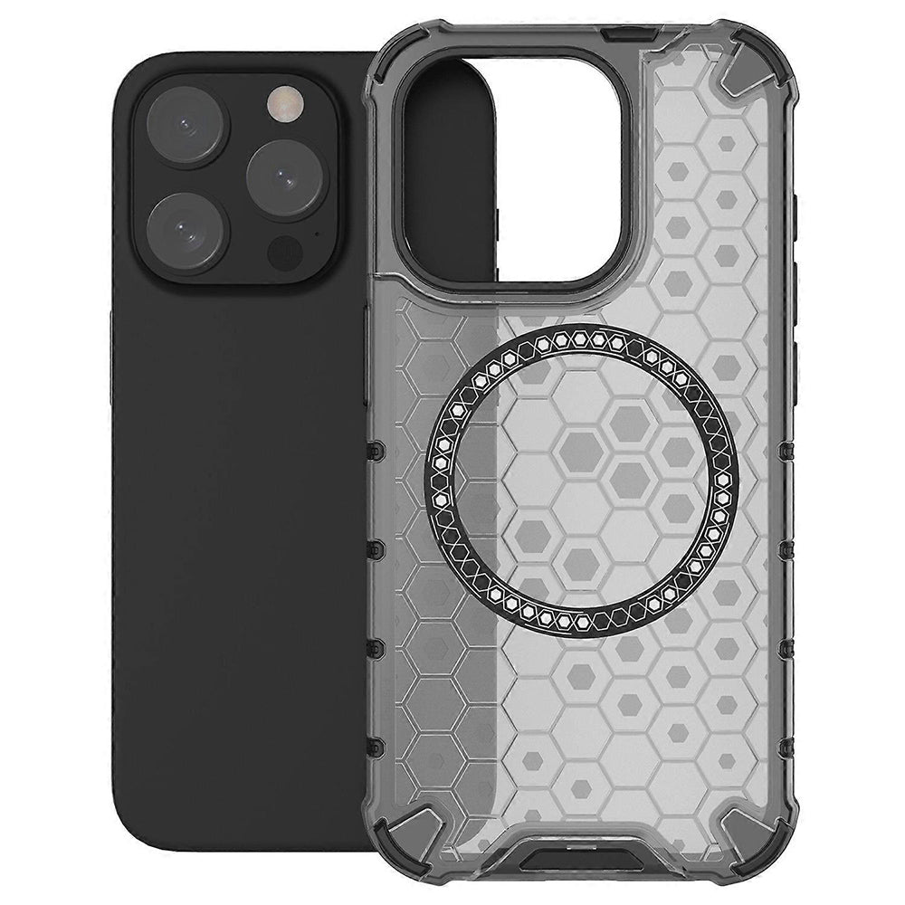 MagSafe pouzdro pro Apple iPhone 15 Pro, Techsuit, HoneyComb Shield, černé