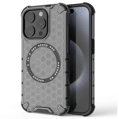 MagSafe pouzdro pro Apple iPhone 15 Pro, Techsuit, HoneyComb Shield, černé