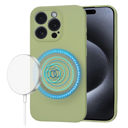MagSafe pouzdro pro Apple iPhone 15 Pro, Techsuit, SoftFlex, Matcha