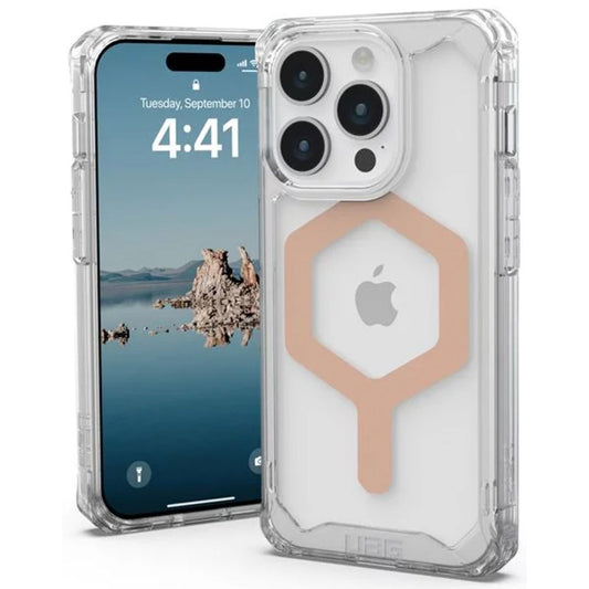 MagSafe pouzdro pro Apple iPhone 15 Pro, Urban Armor Gear, Plyo, Růžově zlatá