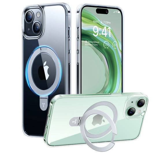 MagSafe Case for Apple iPhone 15, Torras, Ostand, Transparent