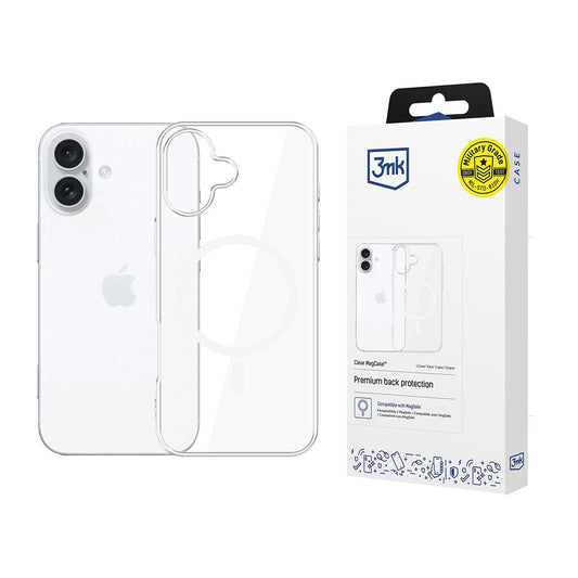 MagSafe pouzdro pro Apple iPhone 16, 3MK, Clear MagCase, Průhledné