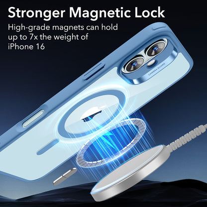 Pouzdro MagSafe pro Apple iPhone 16, ESR, Classic Hybrid, Průhledně modrá