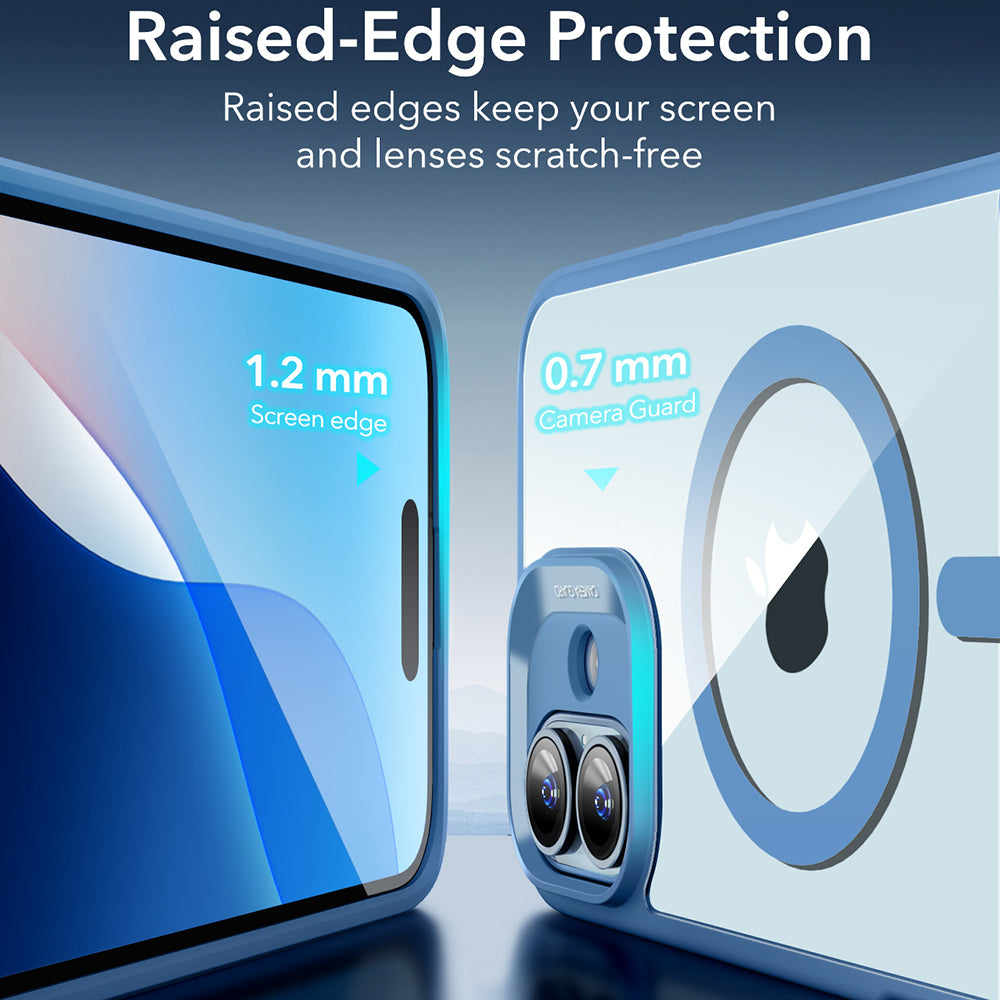 Pouzdro MagSafe pro Apple iPhone 16, ESR, Classic Hybrid, Průhledně modrá