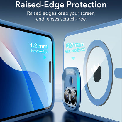 Pouzdro MagSafe pro Apple iPhone 16, ESR, Classic Hybrid, Průhledně modrá
