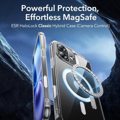 MagSafe pouzdro pro Apple iPhone 16, ESR, Classic Hybrid Slide, Černá saténová