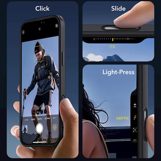 Pouzdro MagSafe pro Apple iPhone 16, ESR, Classic Hybrid Slide, Černé Průhledné