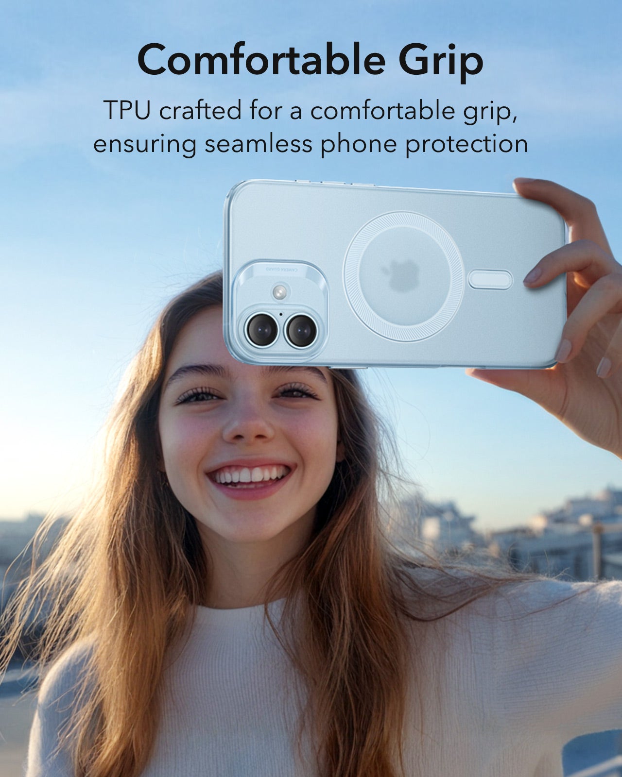 Pouzdro MagSafe pro Apple iPhone 16, ESR, Zero, Saténově modré