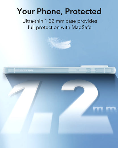 Pouzdro MagSafe pro Apple iPhone 16, ESR, Zero, Saténově modré