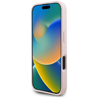 Pouzdro MagSafe pro Apple iPhone 16, Guess, Grained Flowers, Růžová