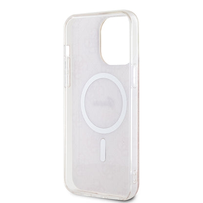Pouzdro MagSafe pro Apple iPhone 16, Guess, IML 4G, Růžové