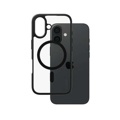Pouzdro MagSafe pro Apple iPhone 16, PanzerGlass, Care Urban Combat, Černě průhledné