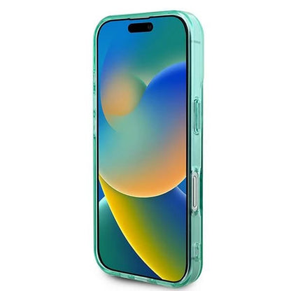 Pouzdro MagSafe pro Apple iPhone 16 Plus, Guess, IML Rhinestone, Zelená