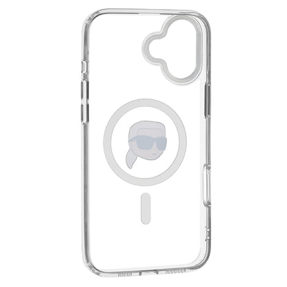 Pouzdro MagSafe pro Apple iPhone 16 Plus, Karl Lagerfeld, IML Karl's Head, Bílá