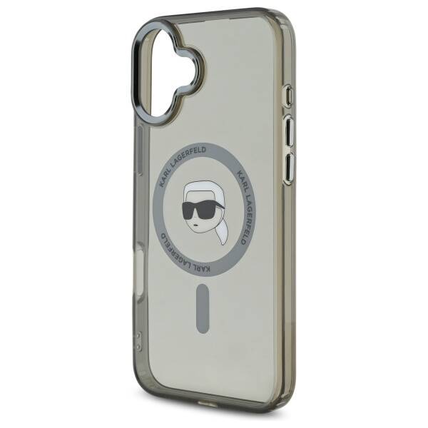 Pouzdro MagSafe pro Apple iPhone 16 Plus, Karl Lagerfeld, IML Karl's Head, Černá