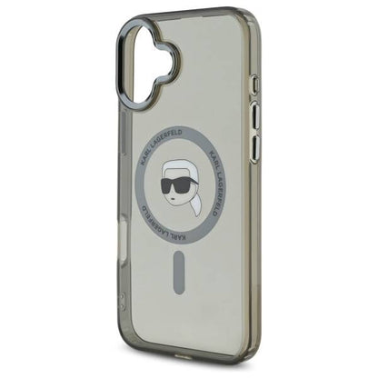 Pouzdro MagSafe pro Apple iPhone 16 Plus, Karl Lagerfeld, IML Karl's Head, Černá