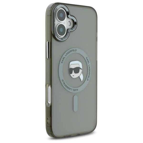 Pouzdro MagSafe pro Apple iPhone 16 Plus, Karl Lagerfeld, IML Karl's Head, Černá